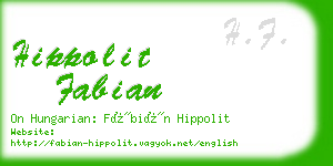 hippolit fabian business card